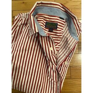 Chaps Ralph Lauren Mens Striped Button Down Shirt Size 16‎ 34/35